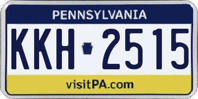 PA license plate KKH2515