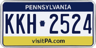 PA license plate KKH2524
