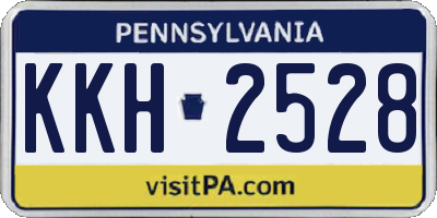 PA license plate KKH2528