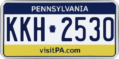 PA license plate KKH2530