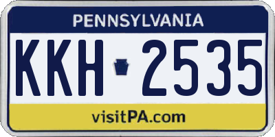 PA license plate KKH2535
