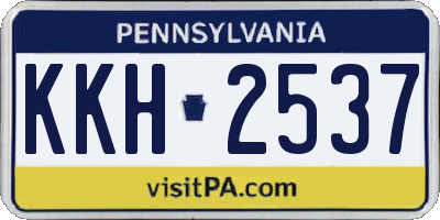 PA license plate KKH2537