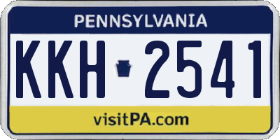 PA license plate KKH2541