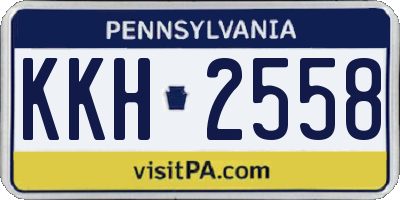 PA license plate KKH2558