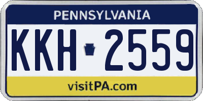 PA license plate KKH2559