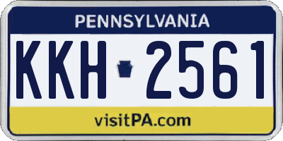 PA license plate KKH2561