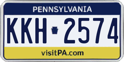 PA license plate KKH2574
