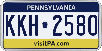 PA license plate KKH2580
