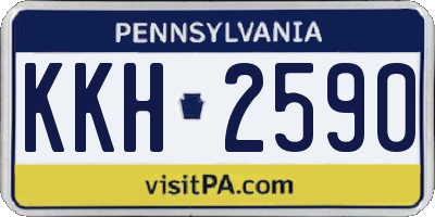 PA license plate KKH2590