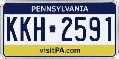 PA license plate KKH2591