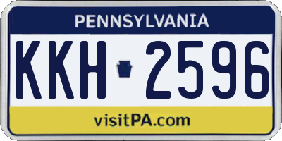 PA license plate KKH2596