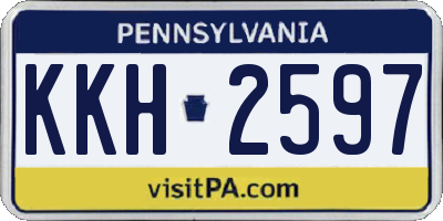 PA license plate KKH2597