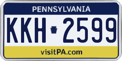 PA license plate KKH2599