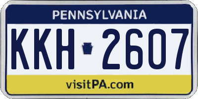 PA license plate KKH2607