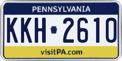 PA license plate KKH2610