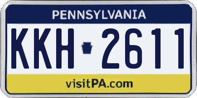 PA license plate KKH2611