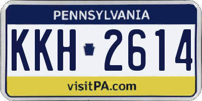 PA license plate KKH2614