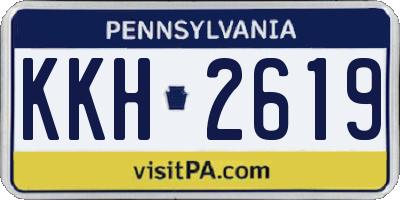 PA license plate KKH2619