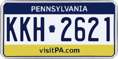 PA license plate KKH2621