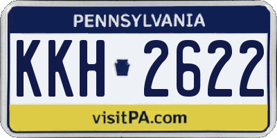 PA license plate KKH2622