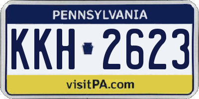 PA license plate KKH2623