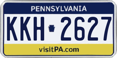 PA license plate KKH2627