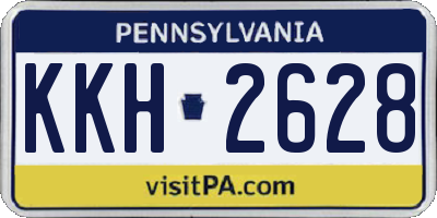 PA license plate KKH2628