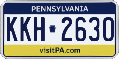 PA license plate KKH2630