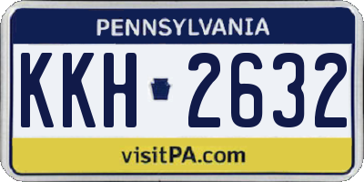 PA license plate KKH2632