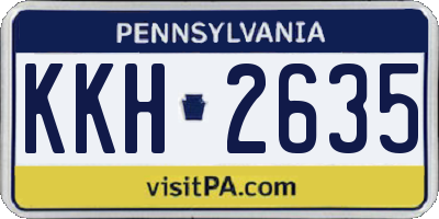 PA license plate KKH2635