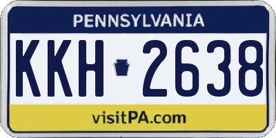 PA license plate KKH2638