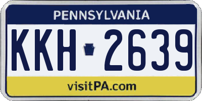 PA license plate KKH2639