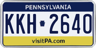 PA license plate KKH2640
