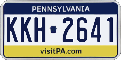 PA license plate KKH2641