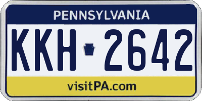 PA license plate KKH2642