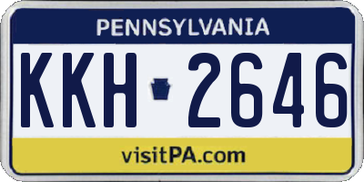 PA license plate KKH2646