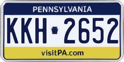 PA license plate KKH2652