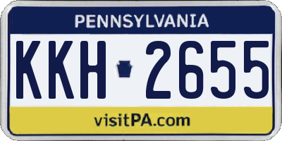 PA license plate KKH2655