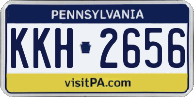 PA license plate KKH2656
