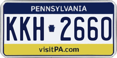 PA license plate KKH2660