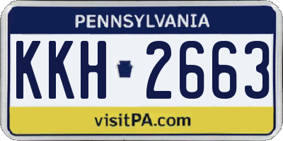 PA license plate KKH2663