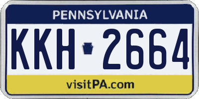 PA license plate KKH2664