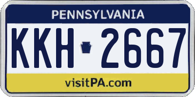 PA license plate KKH2667