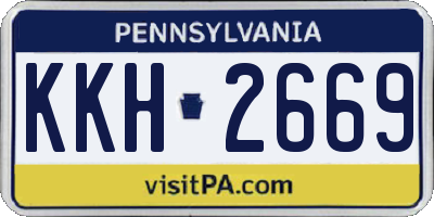 PA license plate KKH2669