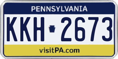 PA license plate KKH2673