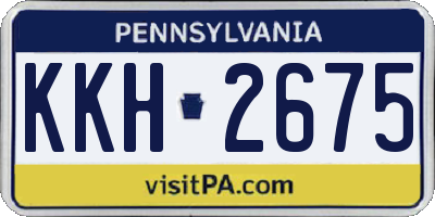 PA license plate KKH2675