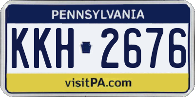 PA license plate KKH2676
