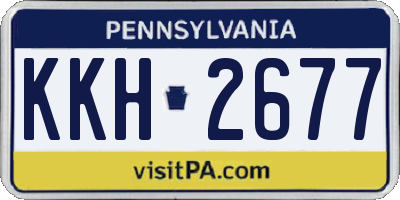 PA license plate KKH2677