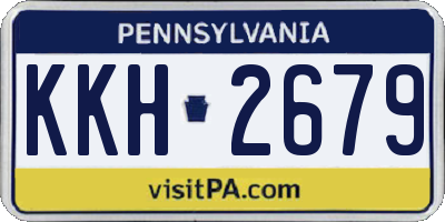 PA license plate KKH2679