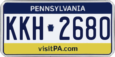 PA license plate KKH2680